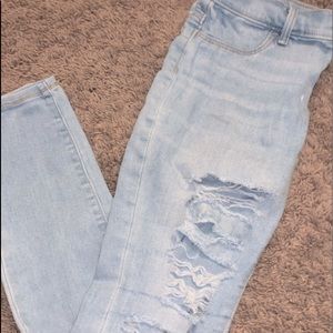 light washed ripped jeans
